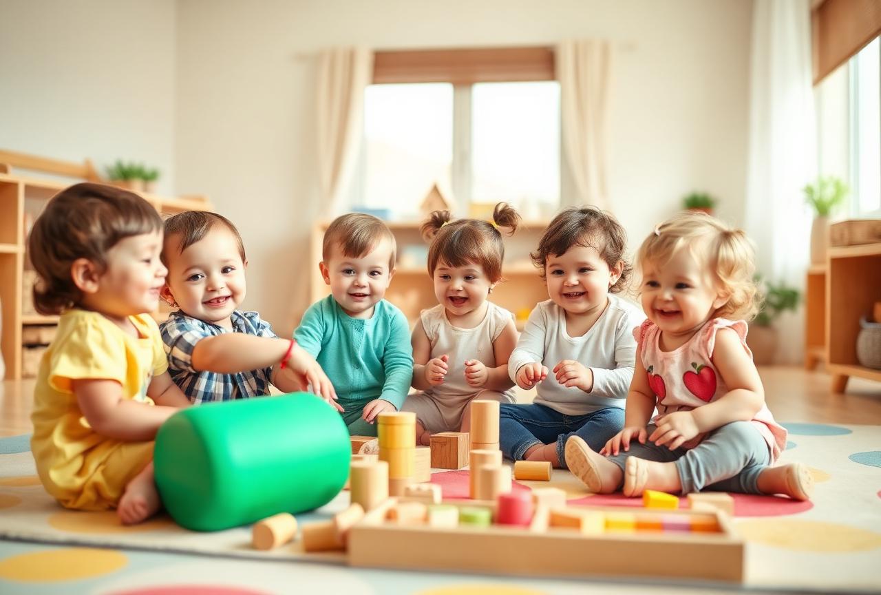 Enfants jouant à la micro-crèche Les Enfants d'Héra à Thourotte